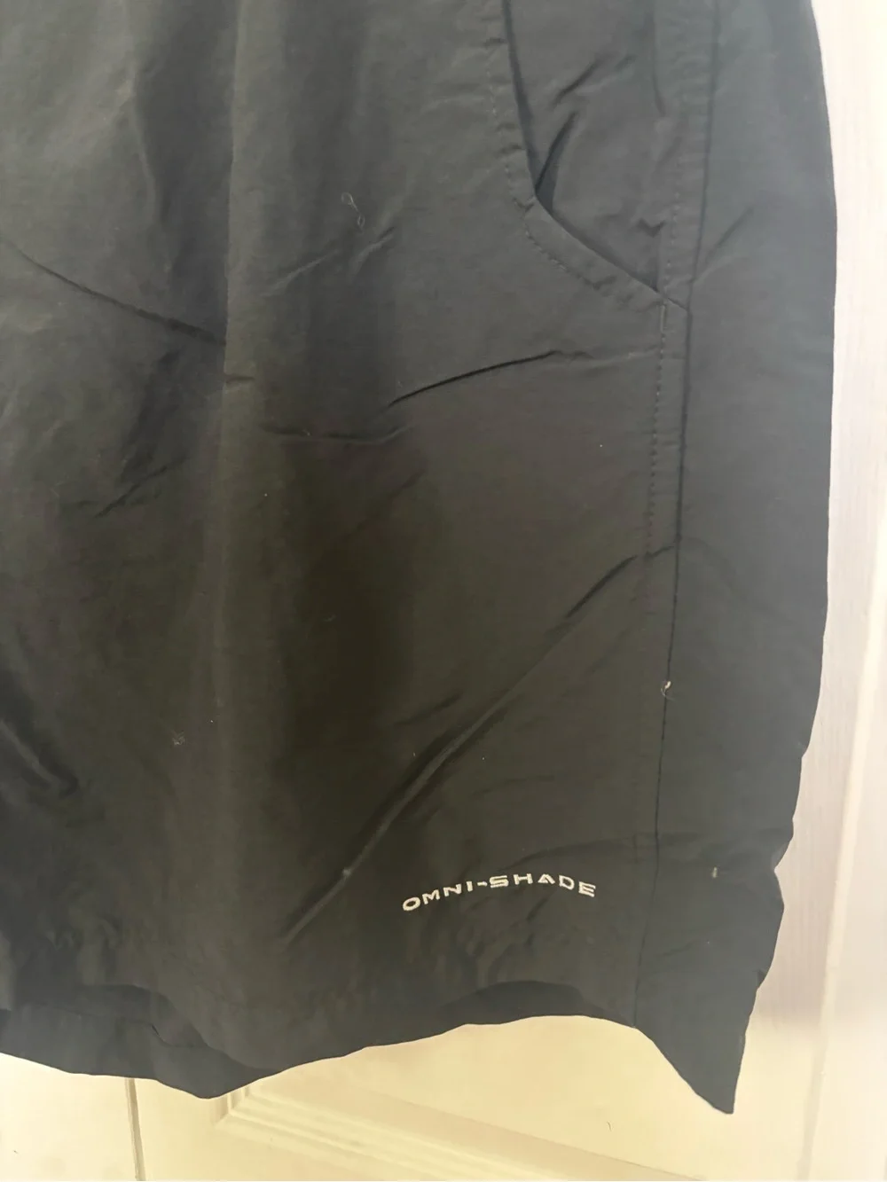Columbia Omni Shade Black Swim Trunks with White Mesh Lining